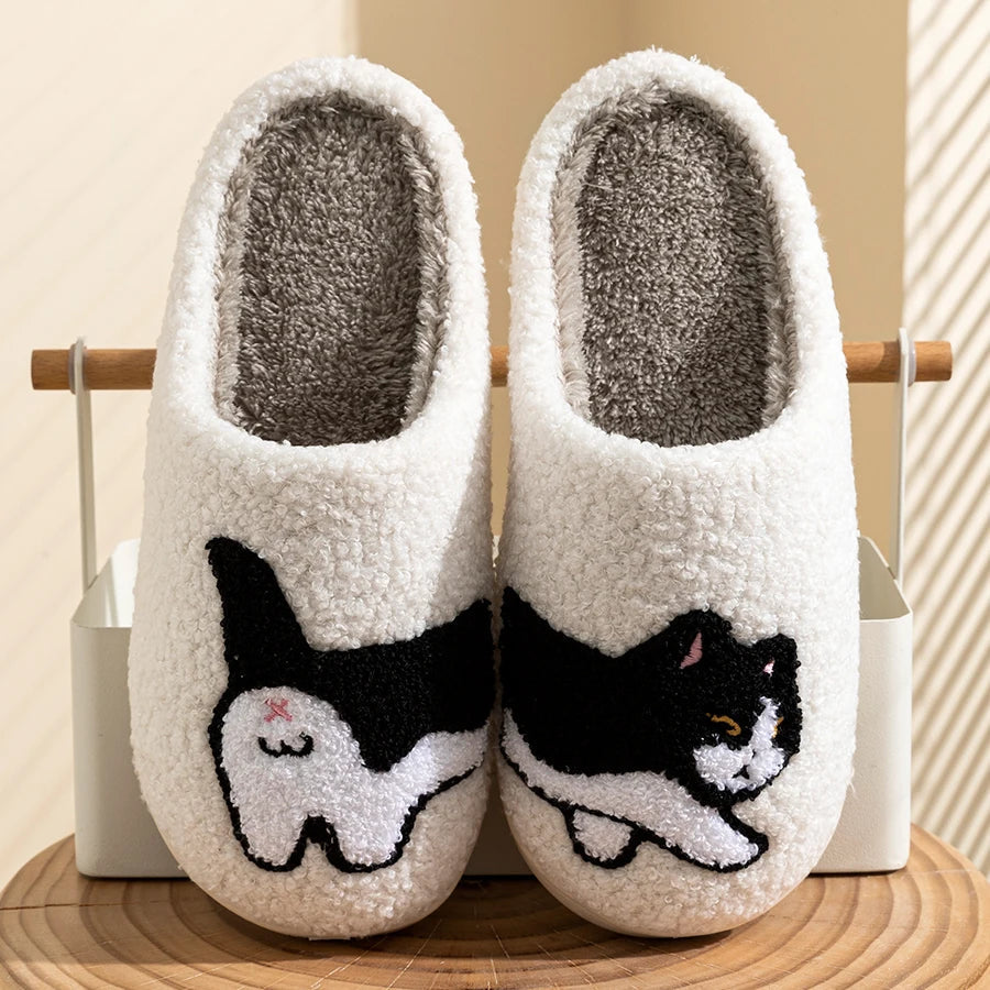 Botas de nieve gato peludo cálidas - Vestiria