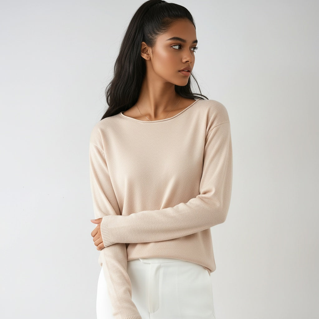 Sudadera Mujer Cuello Redondo Manga Larga Suave