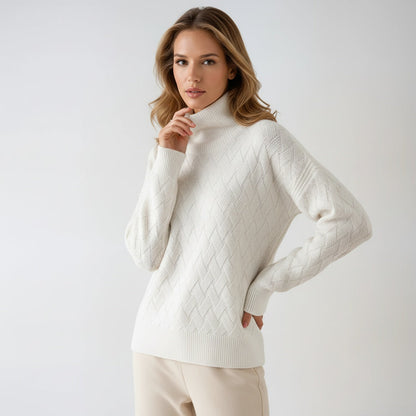 Sudadera mujer cuello alto suave
