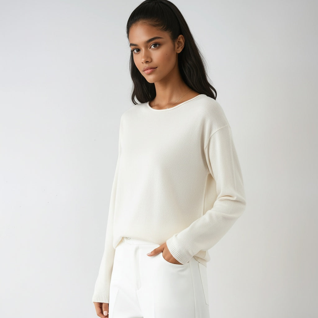 Sudadera Mujer Cuello Redondo Manga Larga Suave
