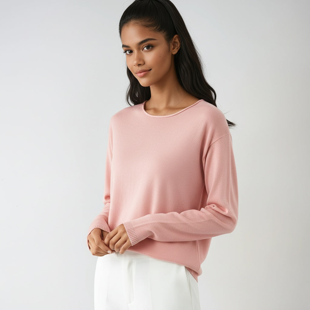 Sudadera Mujer Cuello Redondo Manga Larga Suave