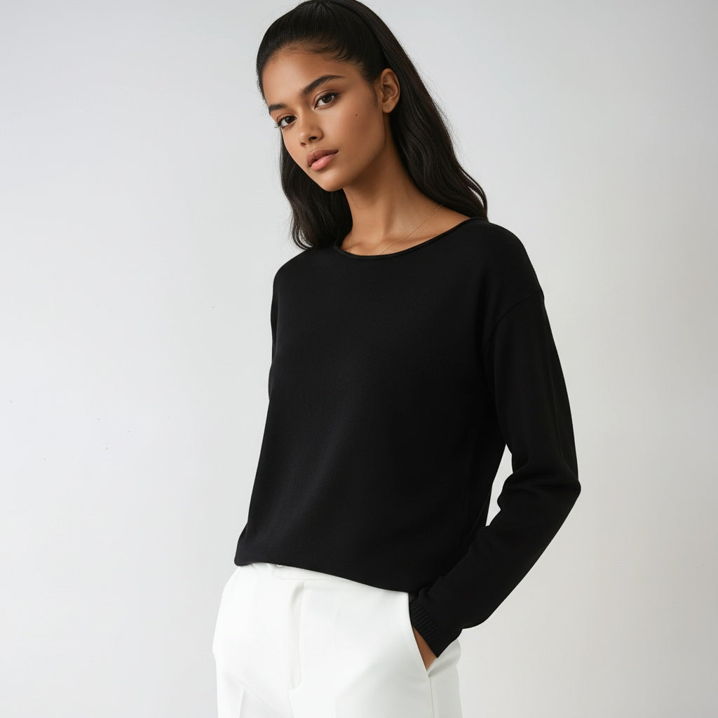 Sudadera Mujer Cuello Redondo Manga Larga Suave