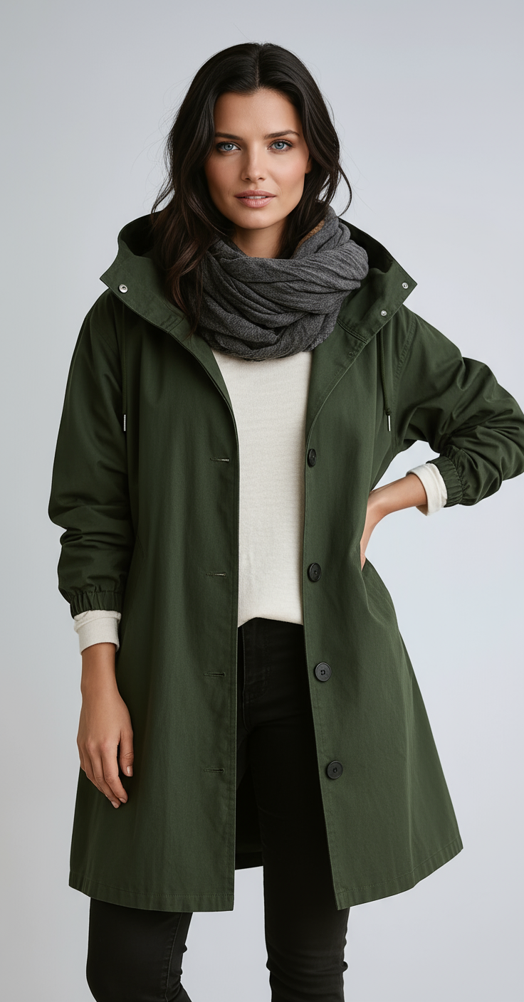 Chaquetón Mujer Largo Cálido con Capucha