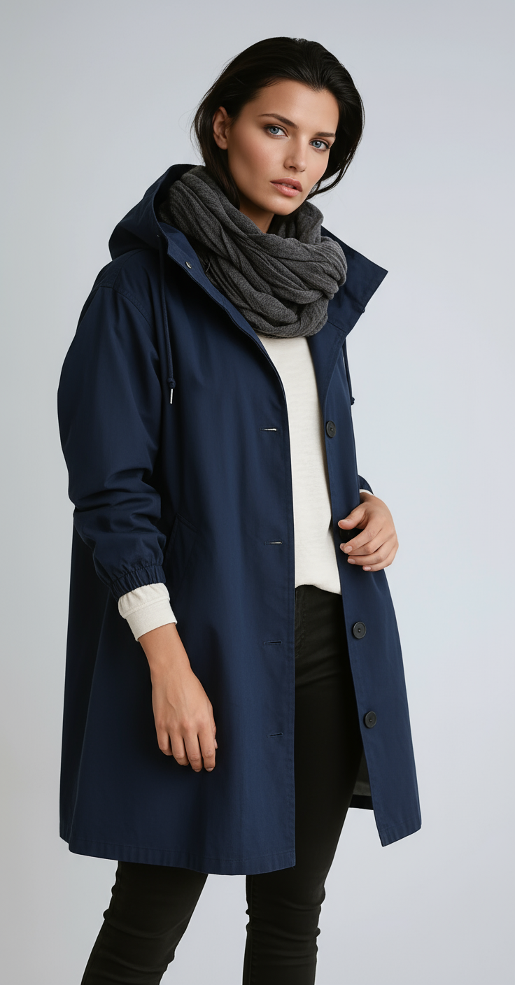 Chaquetón Mujer Largo Cálido con Capucha