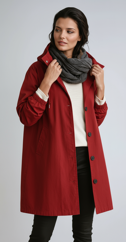 Chaquetón Mujer Largo Cálido con Capucha