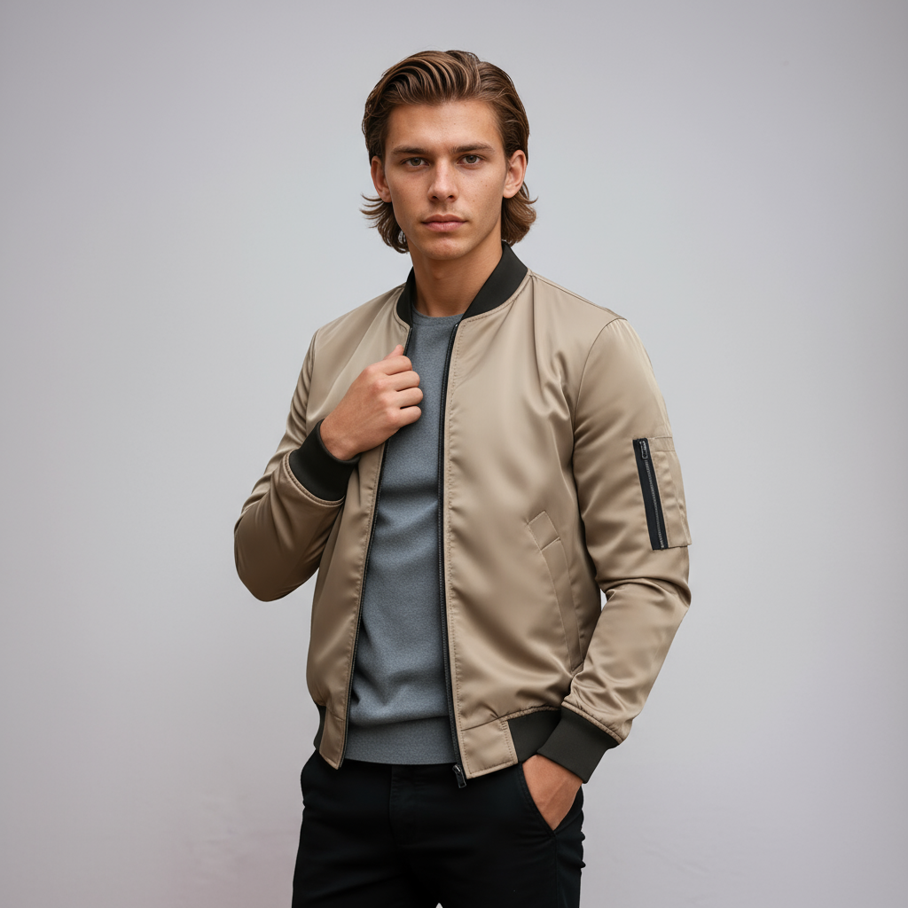 Chaquetón Hombre Cremallera Estilo Streetwear