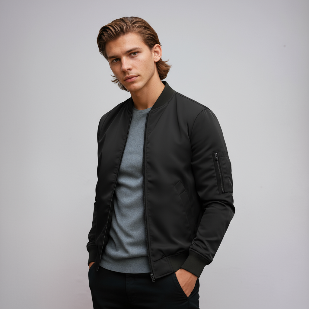 Chaquetón Hombre Cremallera Estilo Streetwear