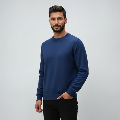 Jersey Hombre Clásico Cuello RedondoIntialized Minimalista → Jersey Hombre Sencillo y Elegante