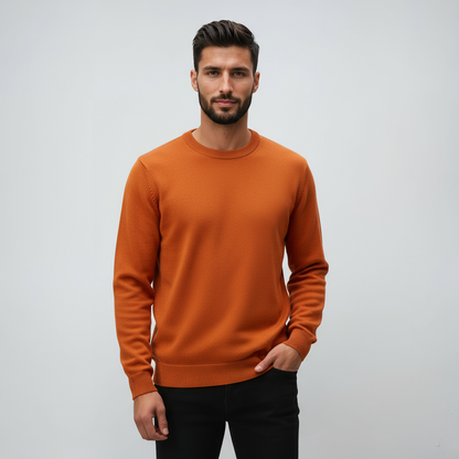 Jersey Hombre Clásico Cuello RedondoIntialized Minimalista → Jersey Hombre Sencillo y Elegante