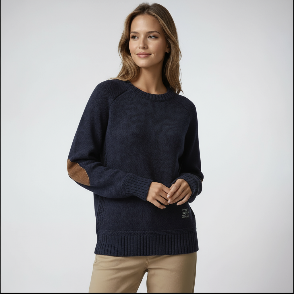 Jersey mujer punto ante codos elegante