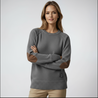 Jersey mujer punto ante codos elegante