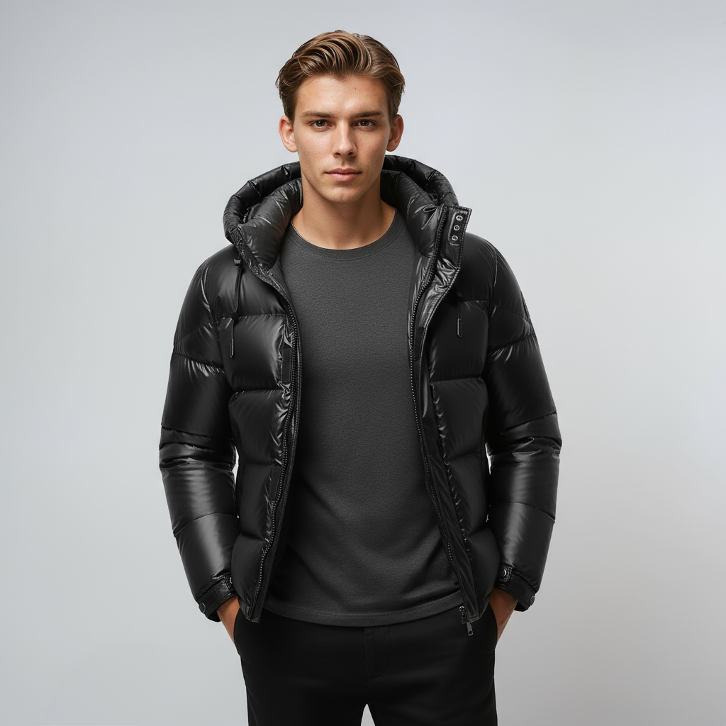Abrigo Hombre Invierno Cálido con Capucha