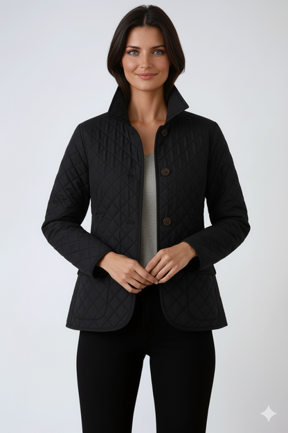Chaqueta Acolchada Mujer Invierno Cierre Botones