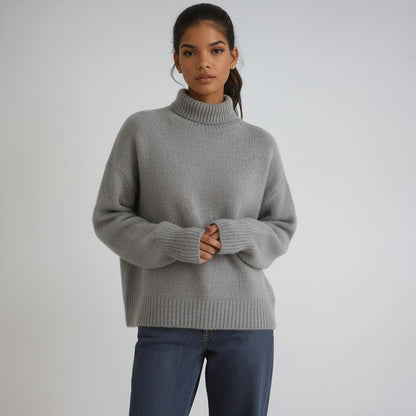 Sudadera Mujer Punto Cuello Alto Manga Larga