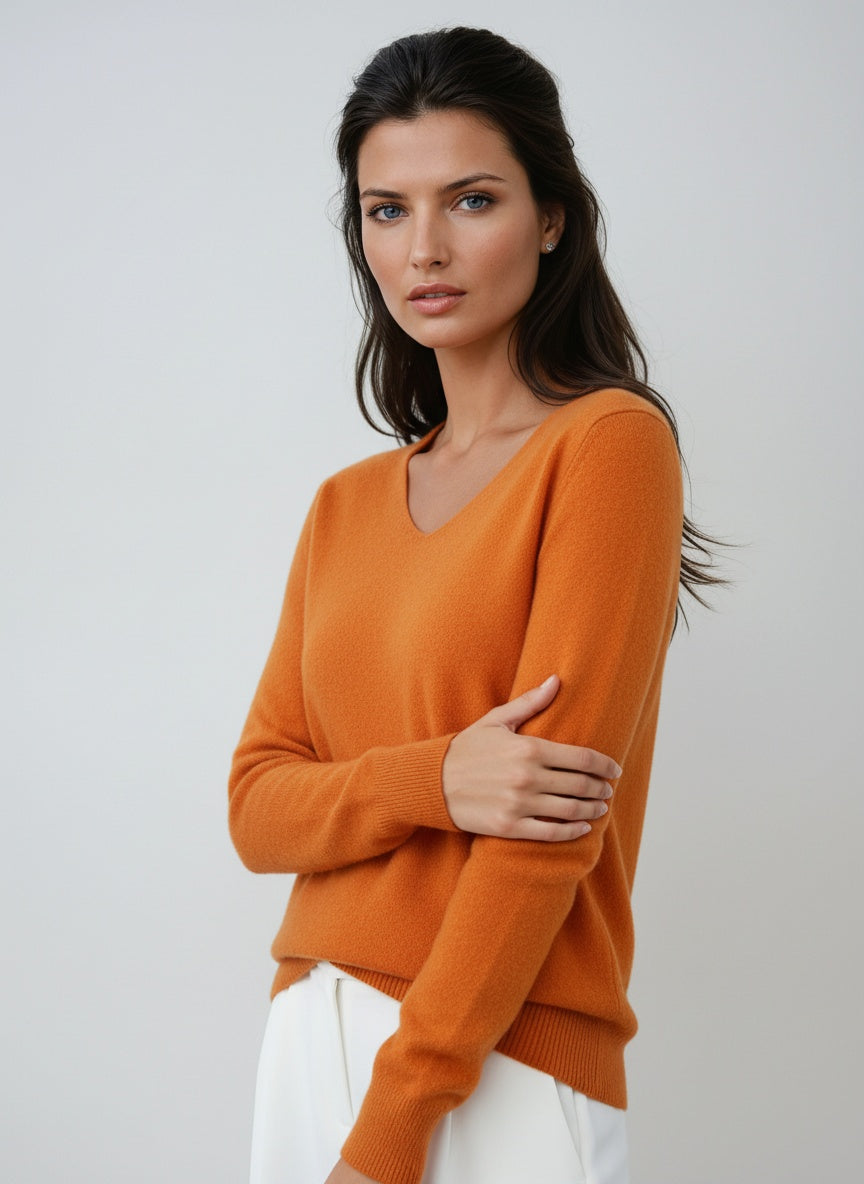 Sudadera Mujer Cuello Pico Manga Larga
