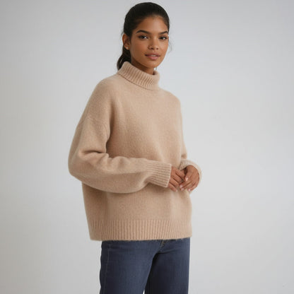 Sudadera Mujer Punto Cuello Alto Manga Larga
