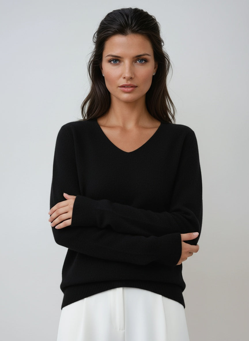Sudadera Mujer Cuello Pico Manga Larga