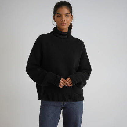 Sudadera Mujer Punto Cuello Alto Manga Larga