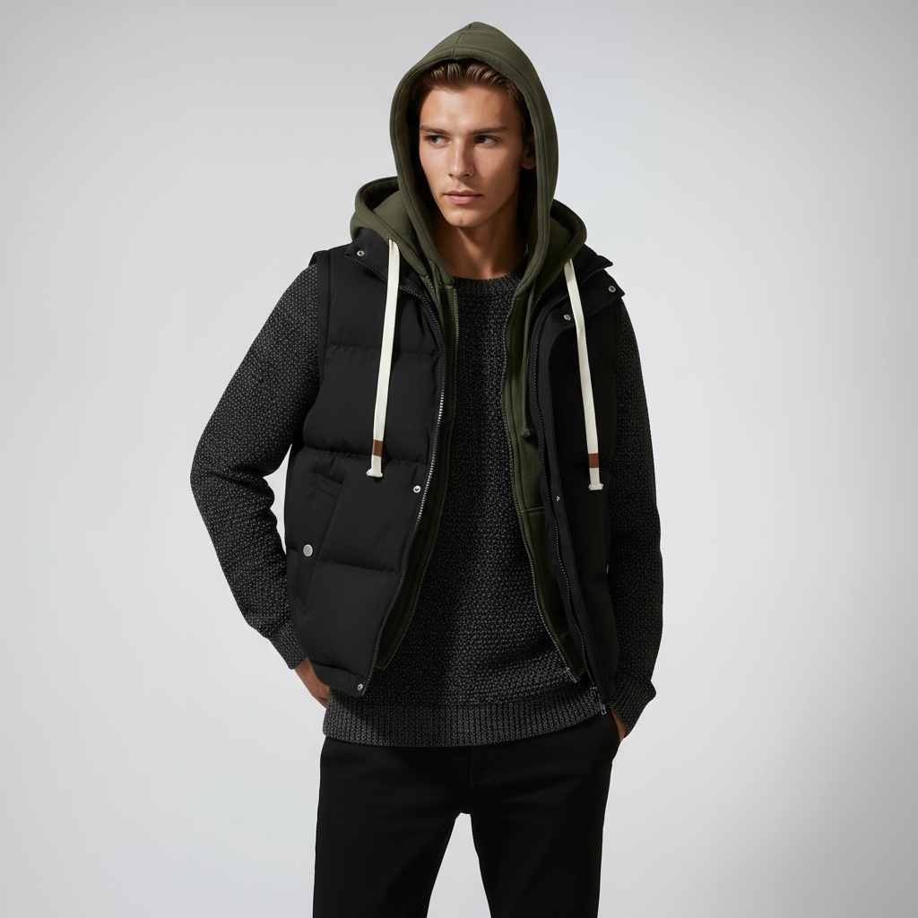 Chaleco Acolchado Puffer Hombre Impermeable