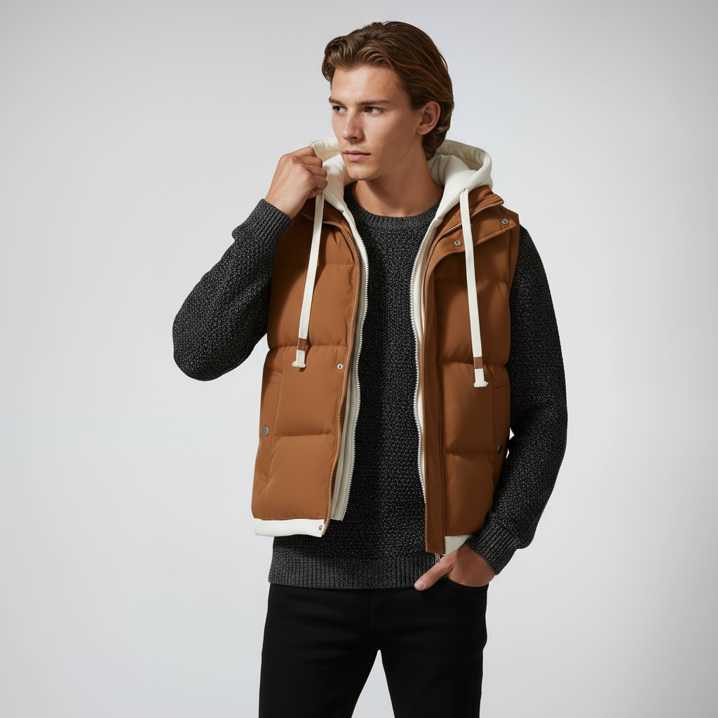 Chaleco Acolchado Puffer Hombre Impermeable
