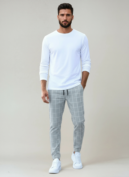 Pantalón Hombre Cuadros Ajustable