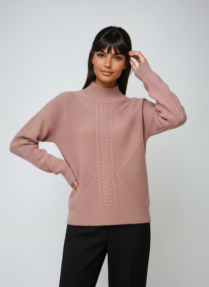 Jersey Mujer Cuello Alto Diseño Otoño