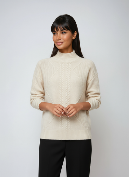 Jersey Mujer Cuello Alto Diseño Otoño