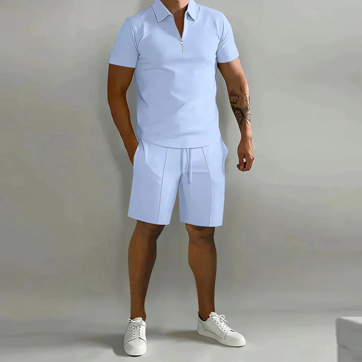 Traje de verano hombre polo y shorts deportivo