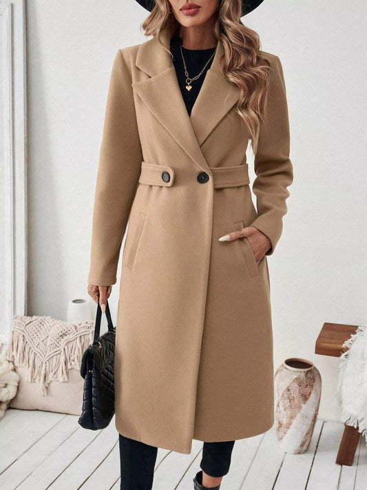Chaquetón de lana gruesa cuello alto mujer - Vestiria