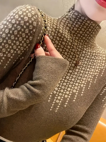Jersey Cuello Alto Estiloso Mujer