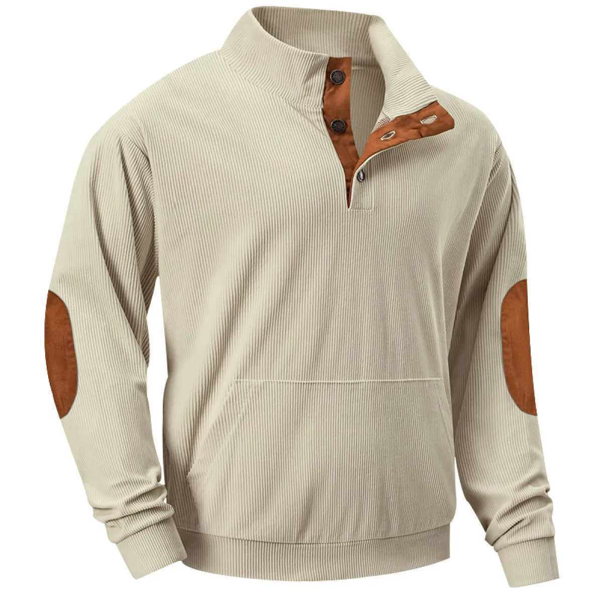Sudadera Hombre Cuello Alto Cómoda con Bolsillos