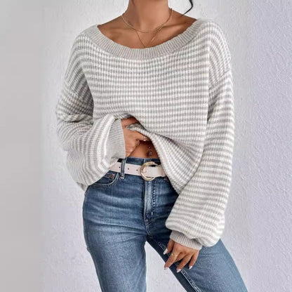 Sudadera de punto cálido mujer moderna