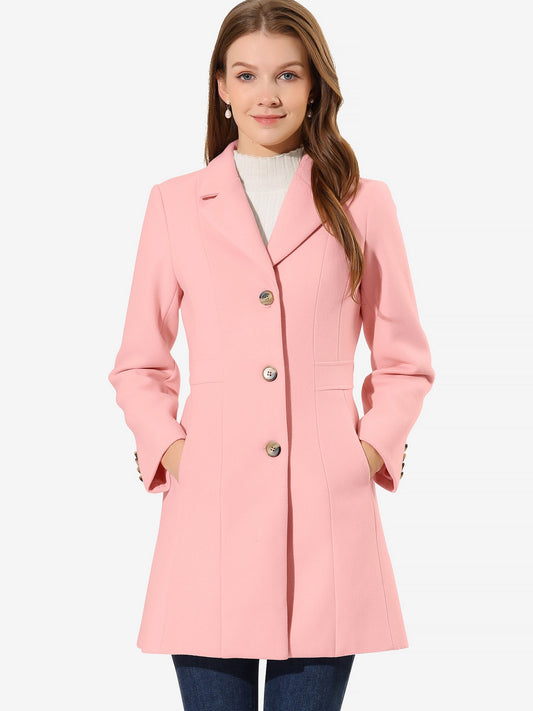 Abrigo Mujer Invierno Cálido Botones de Moda - Vestiria