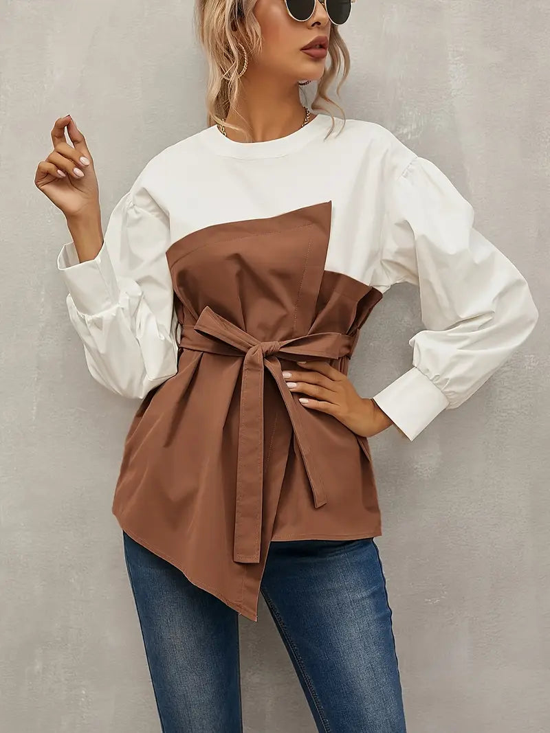 Blusa Elegante Manga Larga Femenina - Vestiria