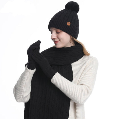 Conjunto gorro bufanda y guantes Invierno Abrigado