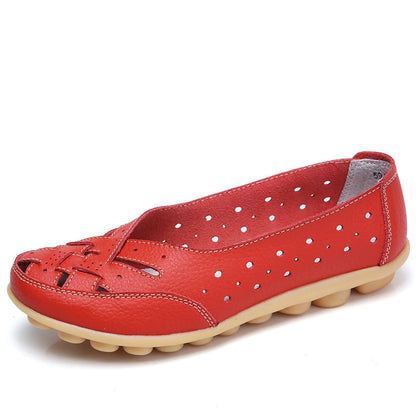 Zapatos Mocasines Mujer Perforados Flexibles