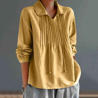 Blusa Plisada Mujer Elegante