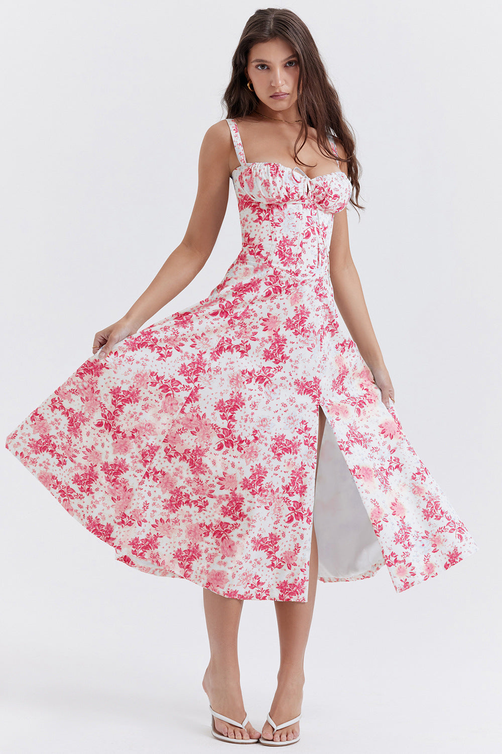 Vestido Floral Mujer Estampado Elegante