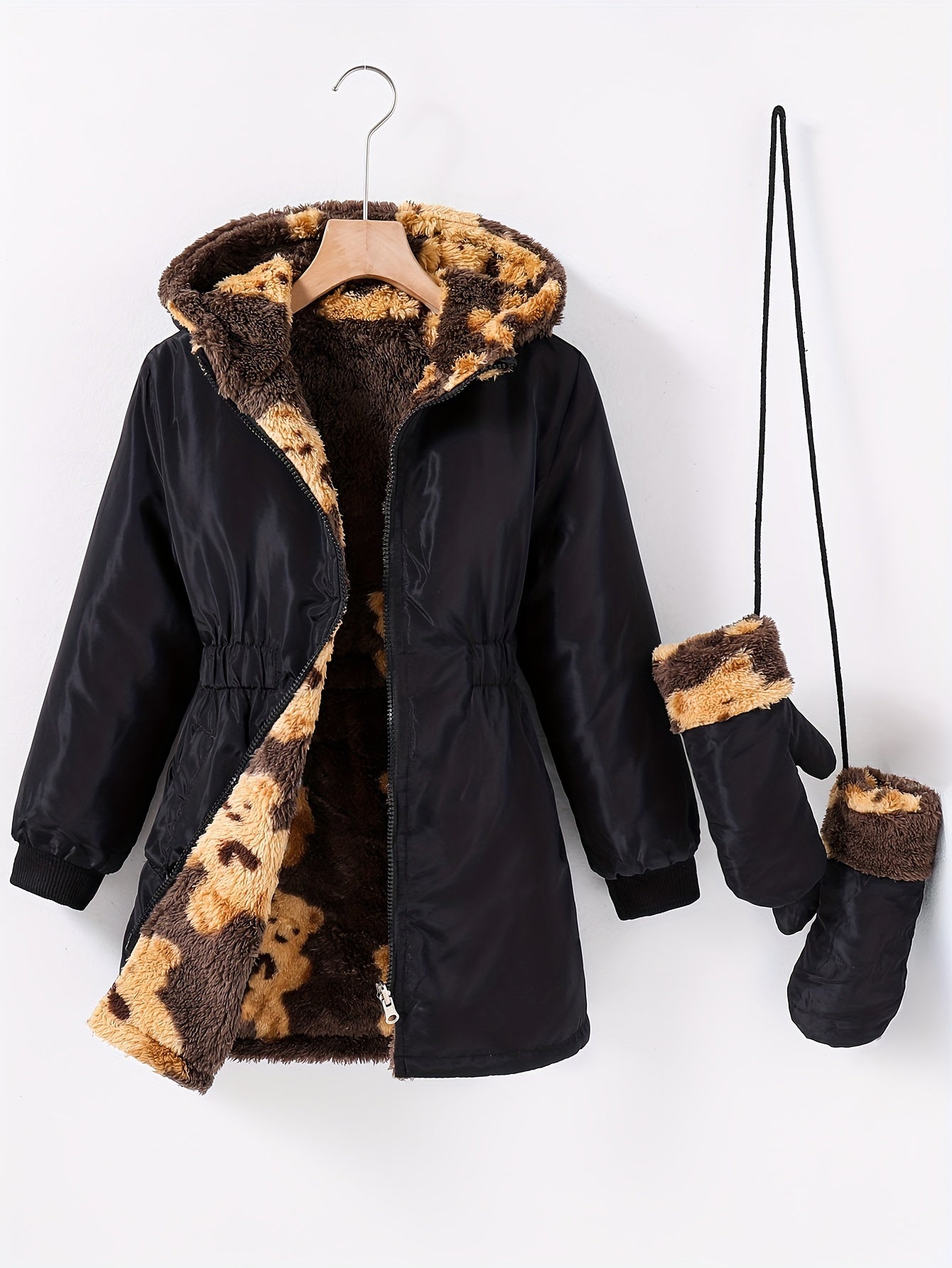 Chaqueta Invierno Niña Abajo Forro y Guantes - Vestiria