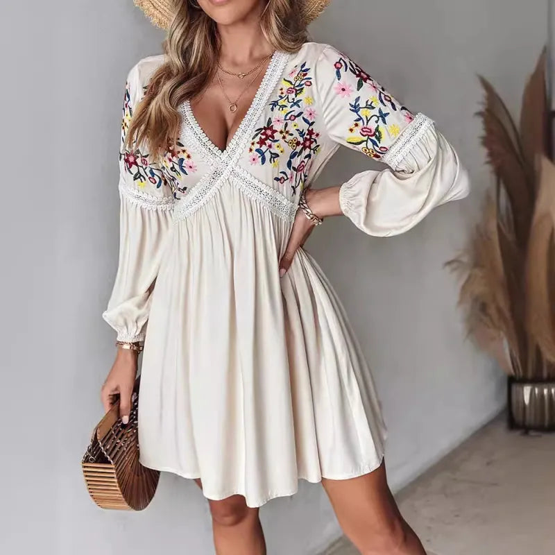 Vestido Fiesta Floral Estilo Libre - Vestiria