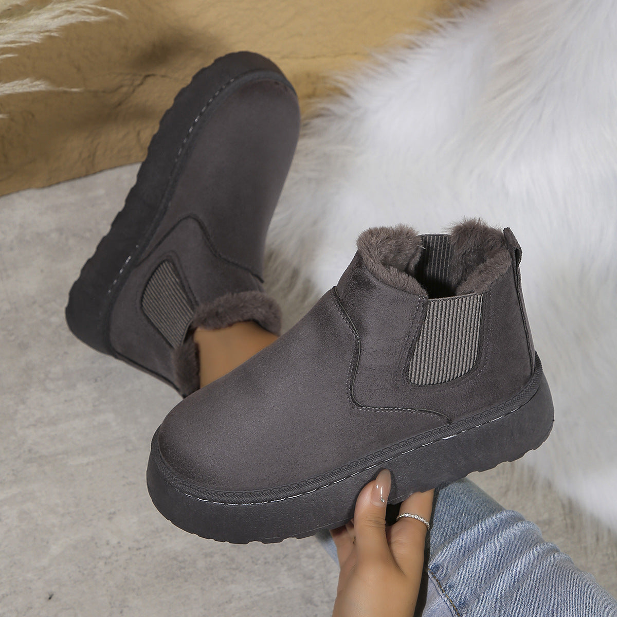 Botas Mujer Invierno Interior Peludo
