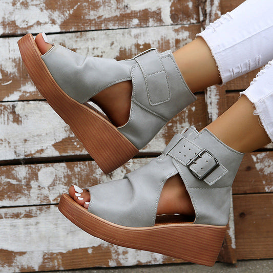 Sandalias de Cuña Altas para Mujer Verano - Vestiria