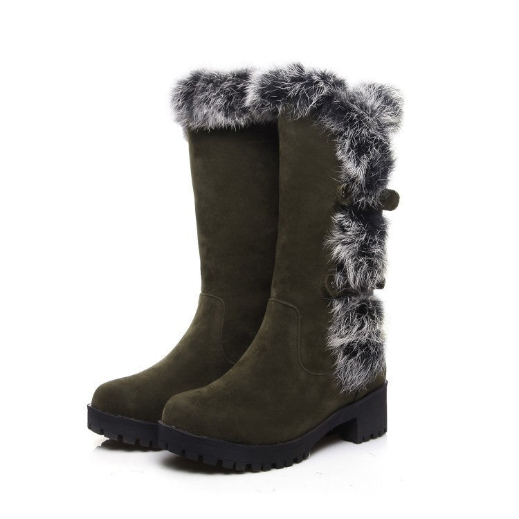 Botas de nieve mujer pelo ante bajas