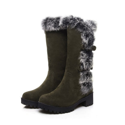 Botas de nieve mujer pelo ante bajas
