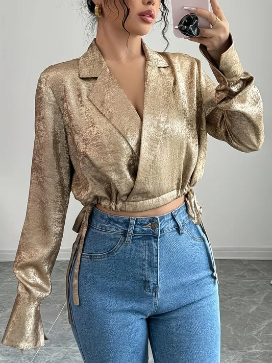Blusa Cruzada Mujer Elegante - Vestiria