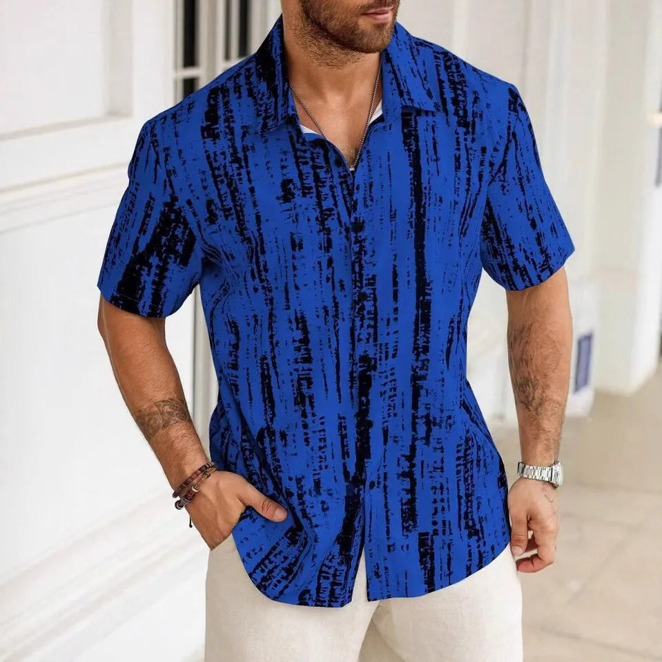 Camisa Hombre Estampado Moderno Casual