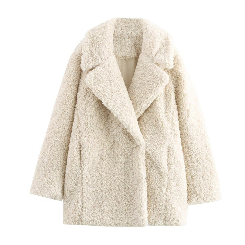 Abrigo Peluche Mujer Cálido