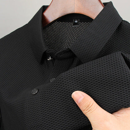 Polo Hombre Seda Elegante Clásico