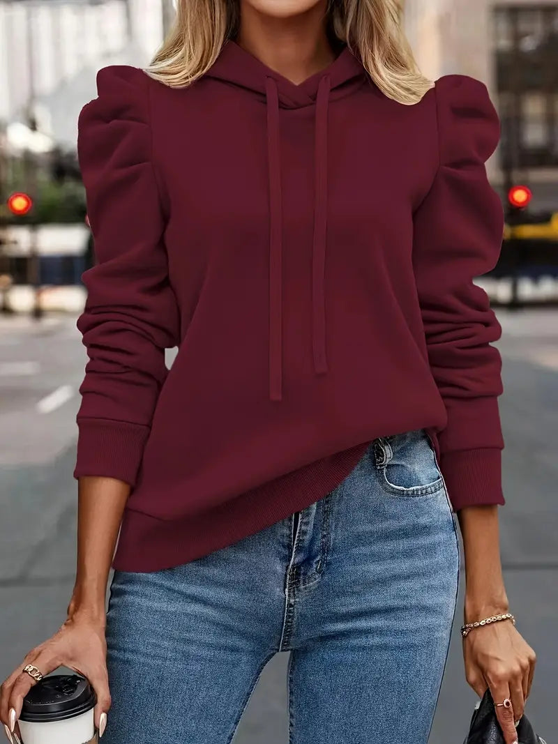 Sudadera con Capucha y Mangas Acolchadas