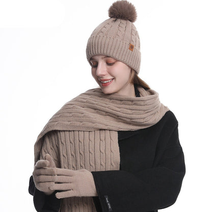 Conjunto gorro bufanda y guantes Invierno Abrigado